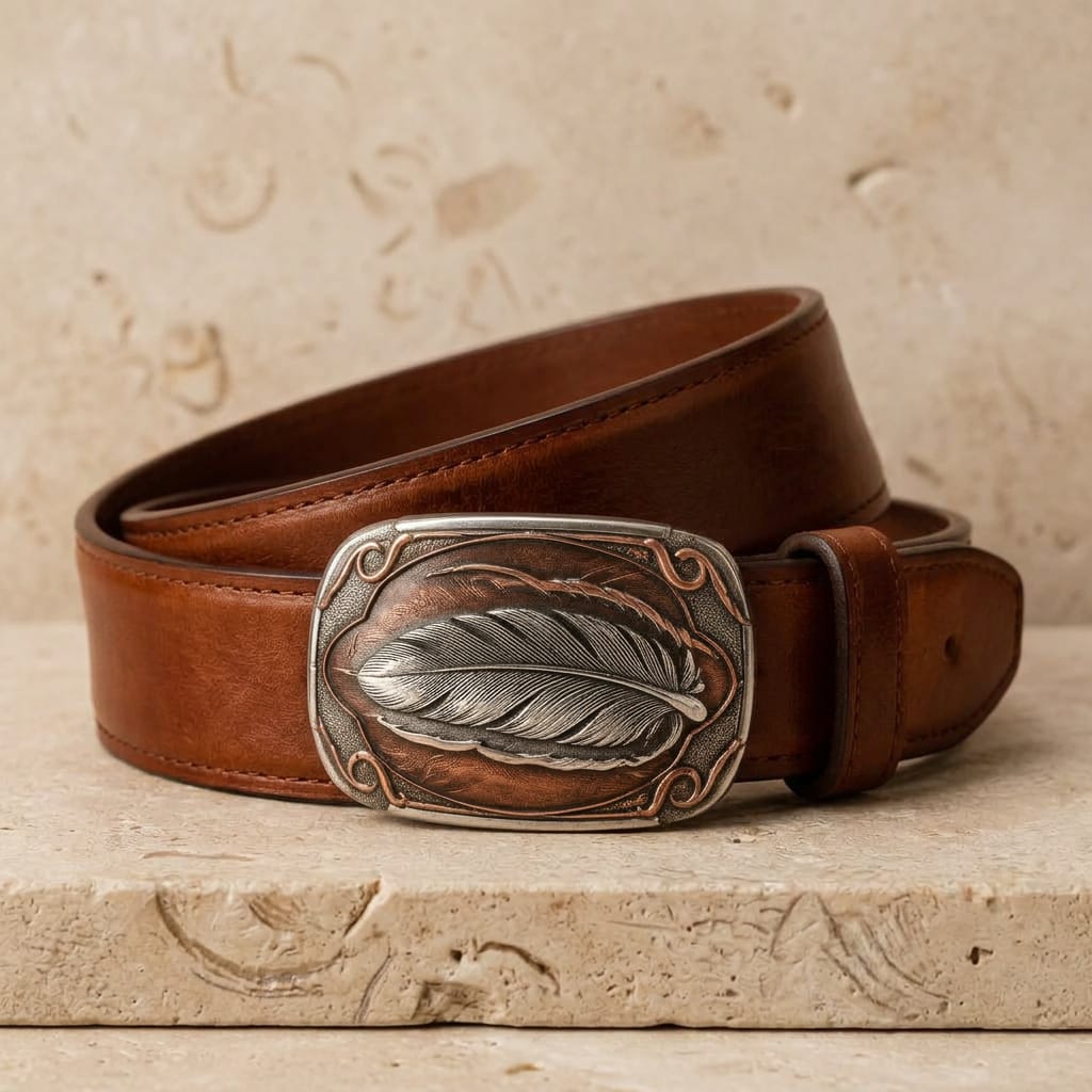 Feather Buckle Belt