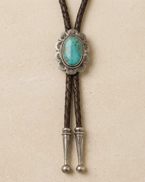 Turquoise & Sterling Bolo Tie